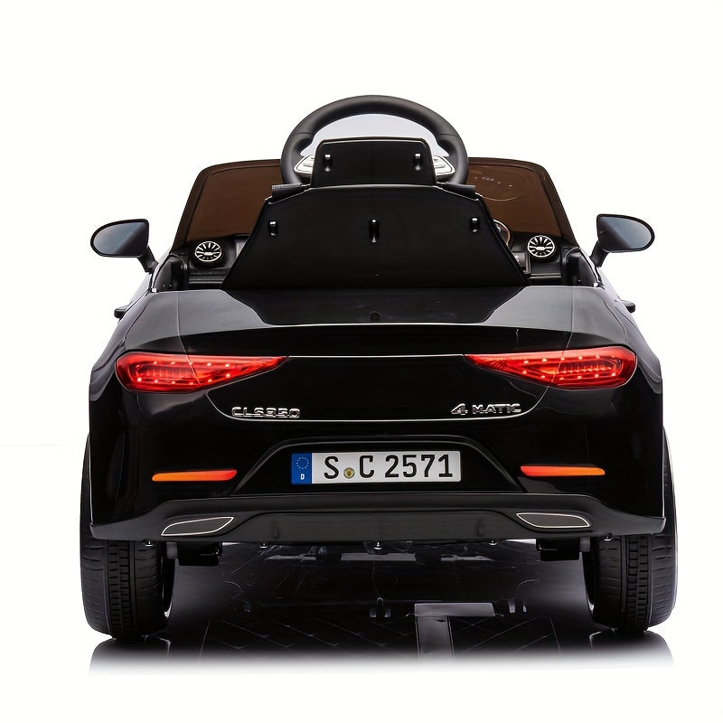 12V Kids Ride On Car w/ Parents Remote Control Licensed CLS 350 for Kids, Four Wheel Suspension Power Display Music Volume Control LED Lights MP3 USB/SD for Kids 37-95 months
