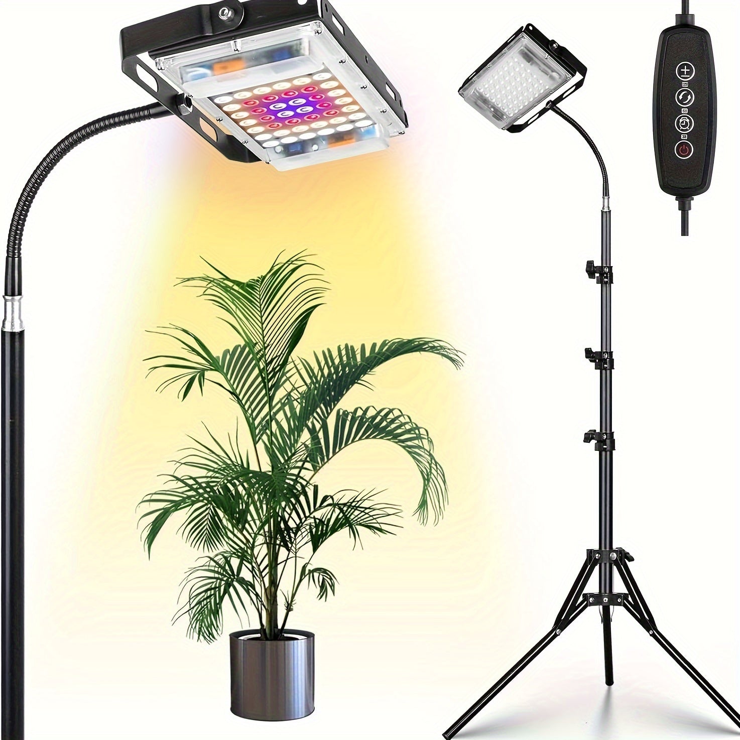 150W Full Spectrum LED Plant Grow Light with Adjustable Stand, Indoor Lamp for Seedlings & Plants, On/Off Switch, 18-47 Inch Tripod, 110V US Plug, Perfect for Indoor Gardening & Houseplants, Grow Lights Indoor Plants