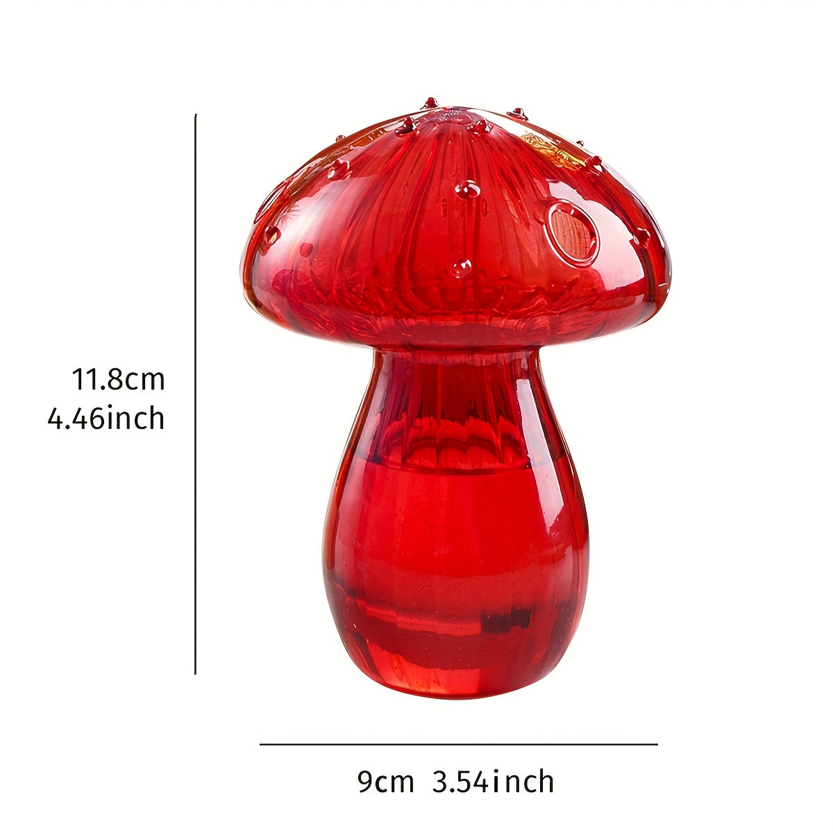 1pc Colorful Glass Mushroom Vase for Indoor Hydroponic Flower Arrangement and Home Decor