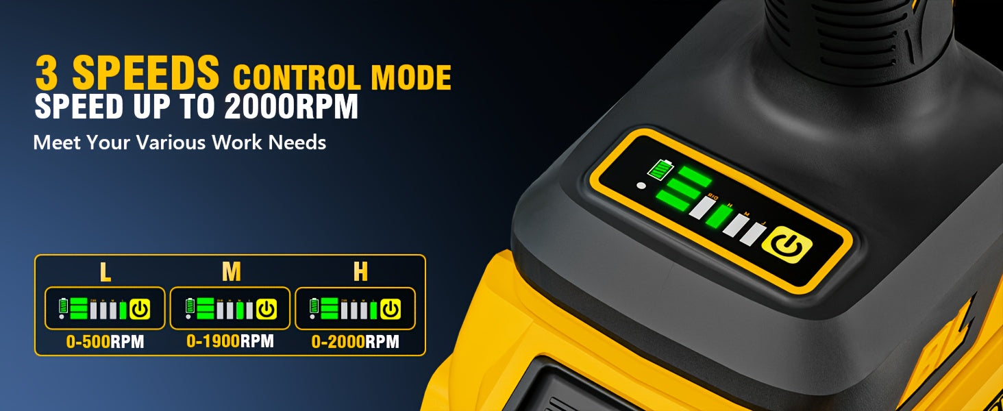 1pc Alloyman 20V Cordless Impact Wrench, 1/2" Drive, 555 Ft-lbs Max Torque, Brushless Motor, 2000 RPM, with 6 Sockets, 3 Extension Bars, 4.0 AH Li-ion Battery, Fast Charge, US Plug, Iron Material, Power Supply Operated