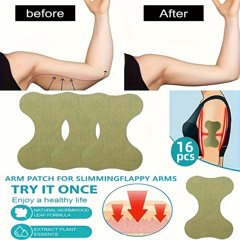 16pcs Herbal Arm Patches, Natural and Firming Stickers, Plant Extract ToneUp Arm Wraps for Flabby Arms