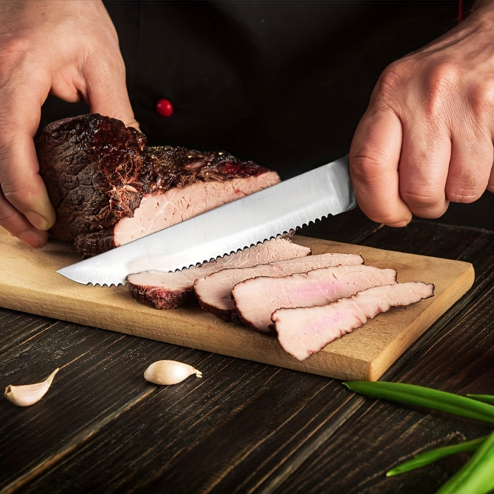15-Piece Premium Stainless Steel Knife Set - Expertly Crafted, High Carbon, Rust-Resistant Blades with Balanced Handles - Complete Kitchen Collection Including Chefs Knife & Steak Knives in an Attractive Storage Block - Perfe