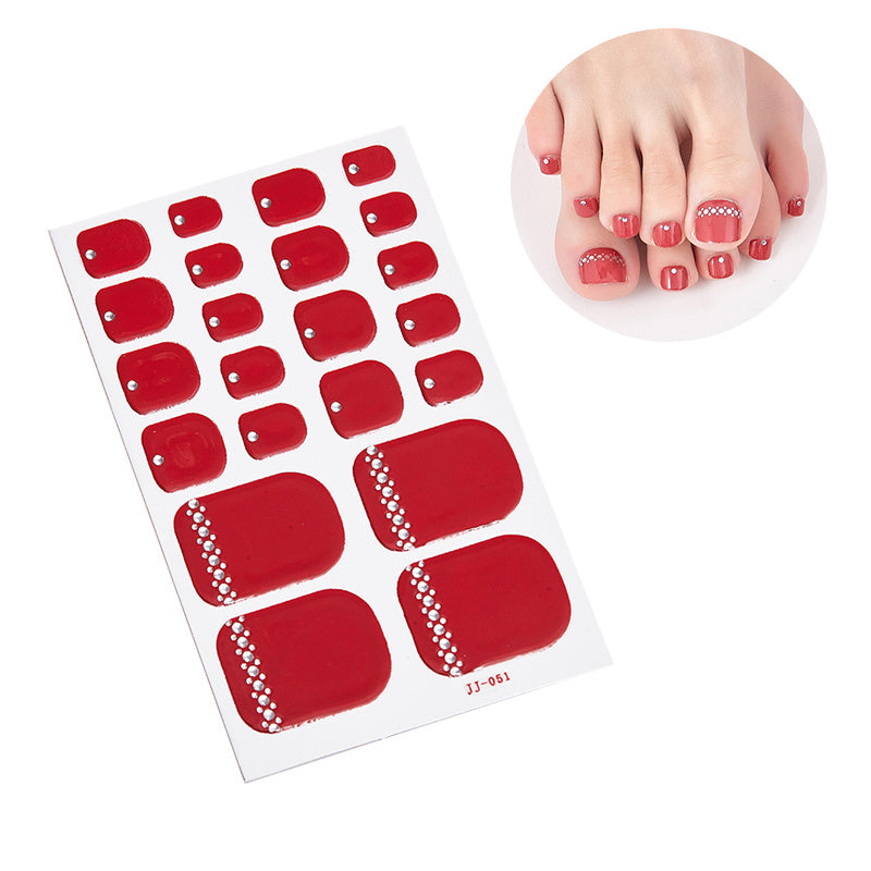 1 Pcs St.Patrick's Day Toe Nail Stickers, Nail Strips Decals With Glitter Design, Full Wraps Self Adhesive Toe Nail Tip, For Women Girls DIY Nail Art Decoration