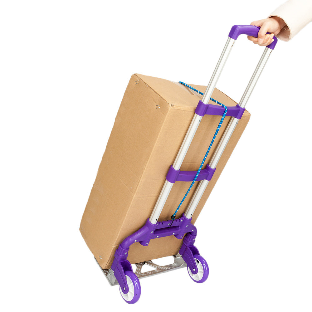 Folding Hand Truck Aluminum Portable Folding Hand Cart 165lbs Capacity Hand Cart and Dolly for Home, Auto, Office, Travel Use