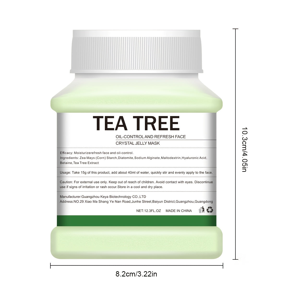 12. 3Fl. Oz Tea Tree Jelly Mask For Facial Skin Care, Natural Gel Hydro Face Masks, Professional Off Hydro Jelly Mask, Moisturizing, Improving & Hydrating, Mask Powder For Wrinkles