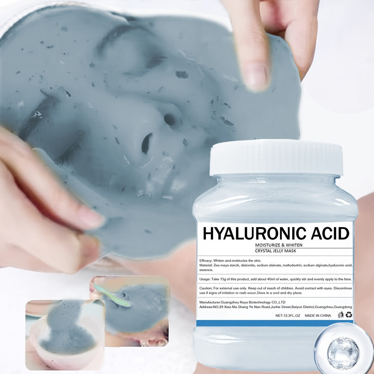 12.3Fl.Oz Hydrating Hydro Jelly Face Mask - Moisturizing, Improving, and Hydrating Facial Skin Care - Natural Gel Peel Off Mask for Glowing Complexion