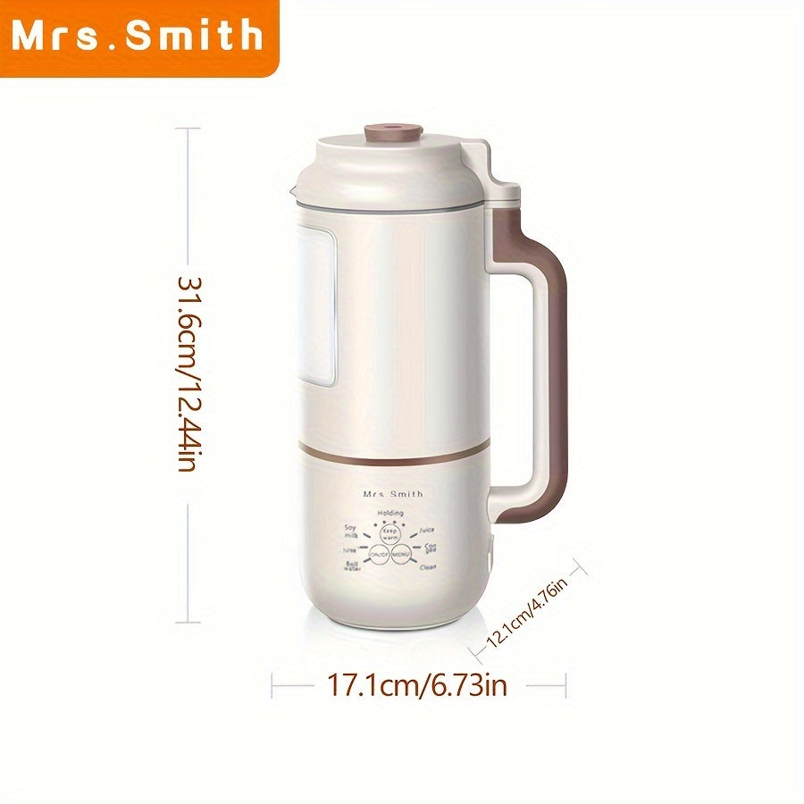 1000ml MRSSMITH Deluxe Portable Mini Soy Milk Maker - Enjoy Fresh Soy Milk and Juices with Advanced 23000RPM Motor, Touch Type Operation, and Self-Cleaning Function - Perfect for 1-4 Person Households with US Plug and 110-130