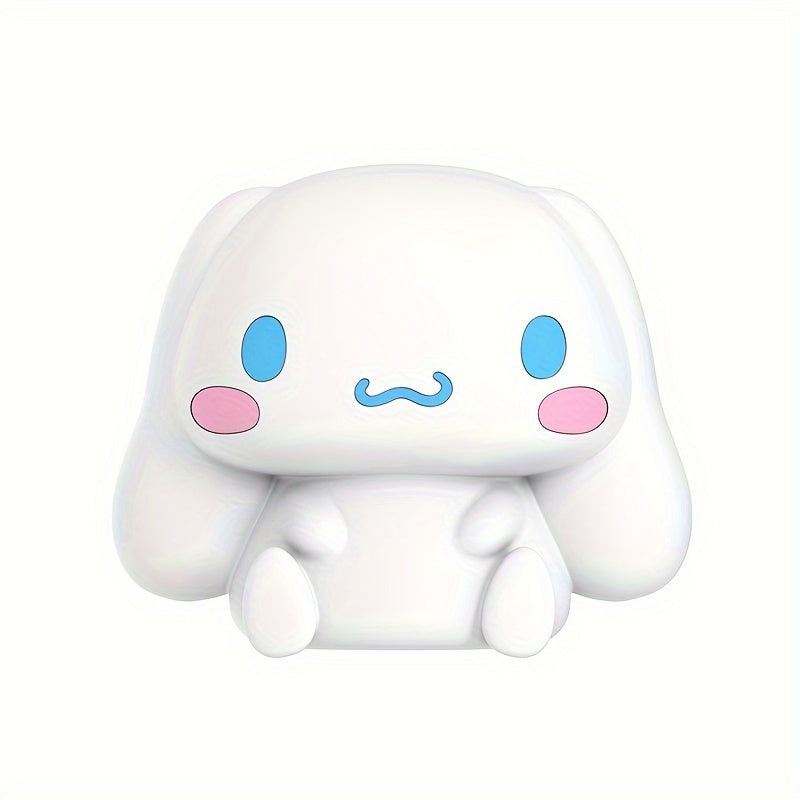 1200mAh Cinnamoroll Silicone Night Light with 3 Speed Adjustment, 3 Color Lighting, Remote Control, and USB Charging