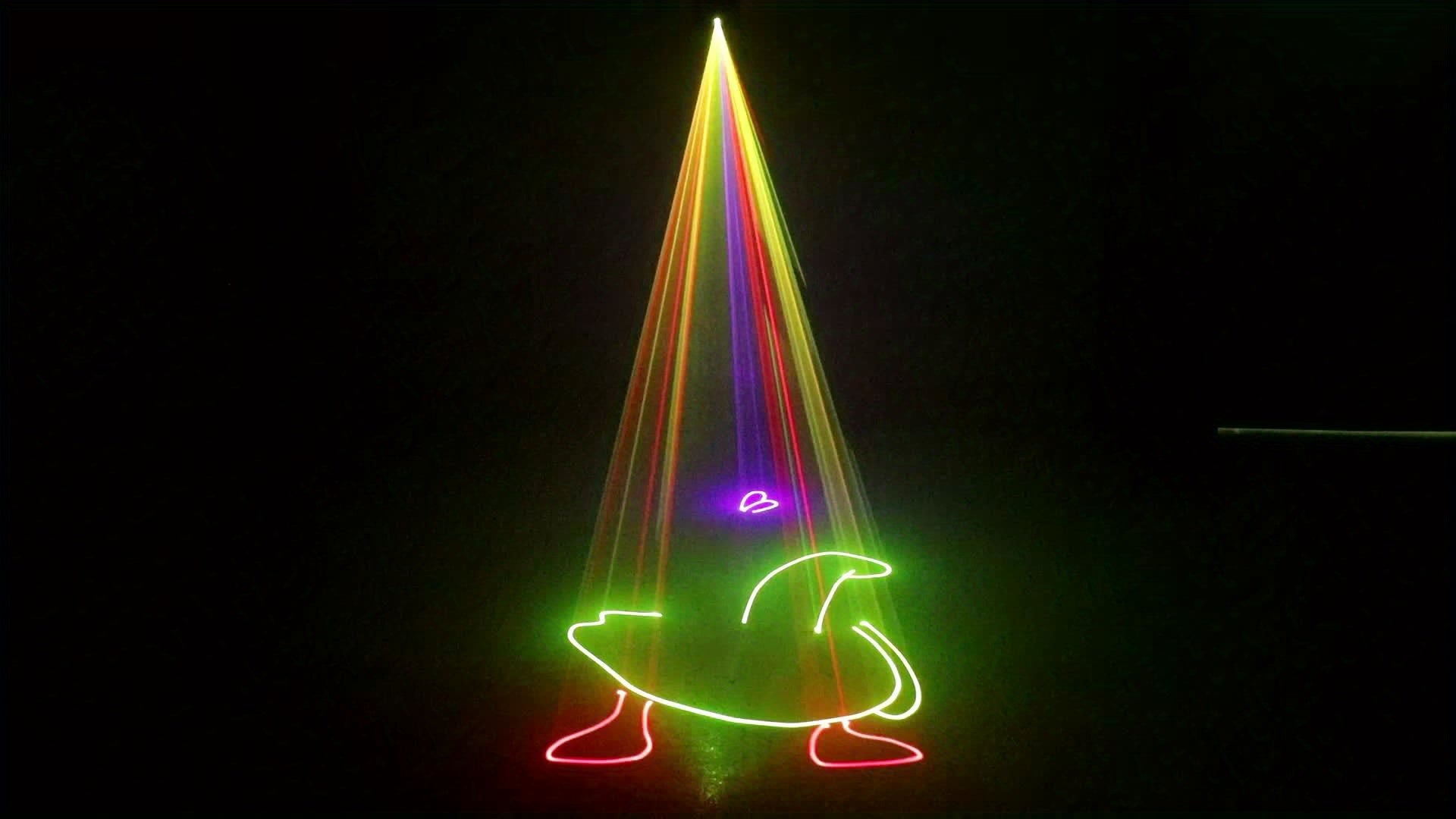 1pc 500mW Animation beam projector lights with remote control, DMX-512 Professional Stage Lighting Equipment DJ sound activity party lights RGB disco lamp ceiling table lamp for Karaoke nightclub Wedding bar Christmas Hallowe