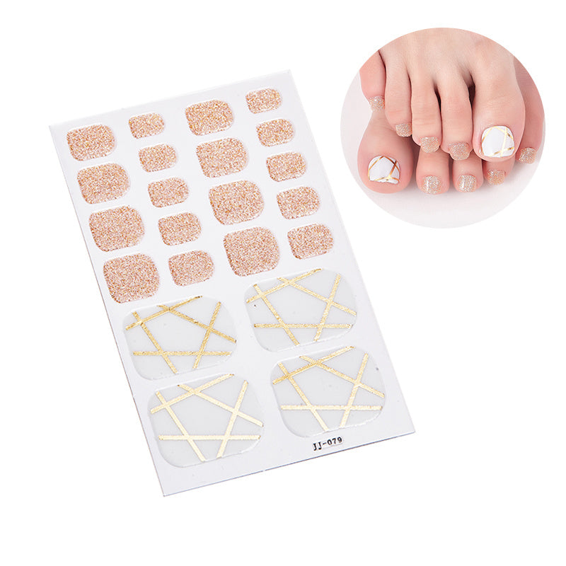 1 Pcs Glittery Glossy Toe Nail Stickers - Self-Adhesive, Hypoallergenic, Reusable, Irregular Shape Stripes Nail Wraps for DIY Nail Art Decoration - Space Theme, Easy to Apply, Long-Lasting, and Single-Use Plastic Nail Tip Dec