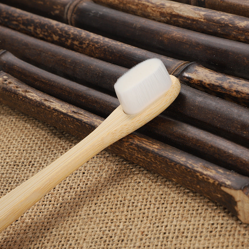10 Pcs Bamboo Toothbrush Sets Natural Wooden Soft Fur Tooth Brush Eco-friendly Black White Toothbrushes Teeth Cleaning Tools