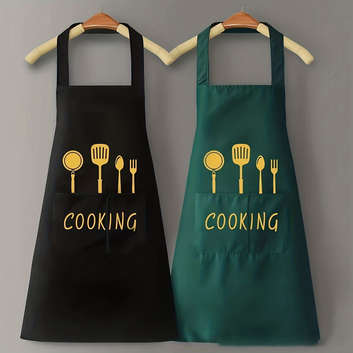 1Pc Apron, Waterproof And Oil-proof Apron With Pockets, For Coffee Bar, Restaurant, Adjustable Multipurpose Apron, 28.3in/25.5in