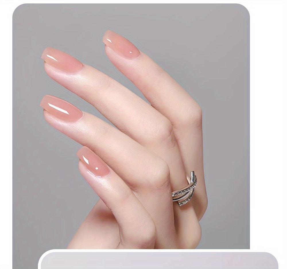 0.51oz Self-Leveling Gel Nail Polish, Clear Hard Gel Nail Extension, 3D Modelling, Rhinestone Glue, Soak Off UV Nail Gel Semi-Permanent Varnish