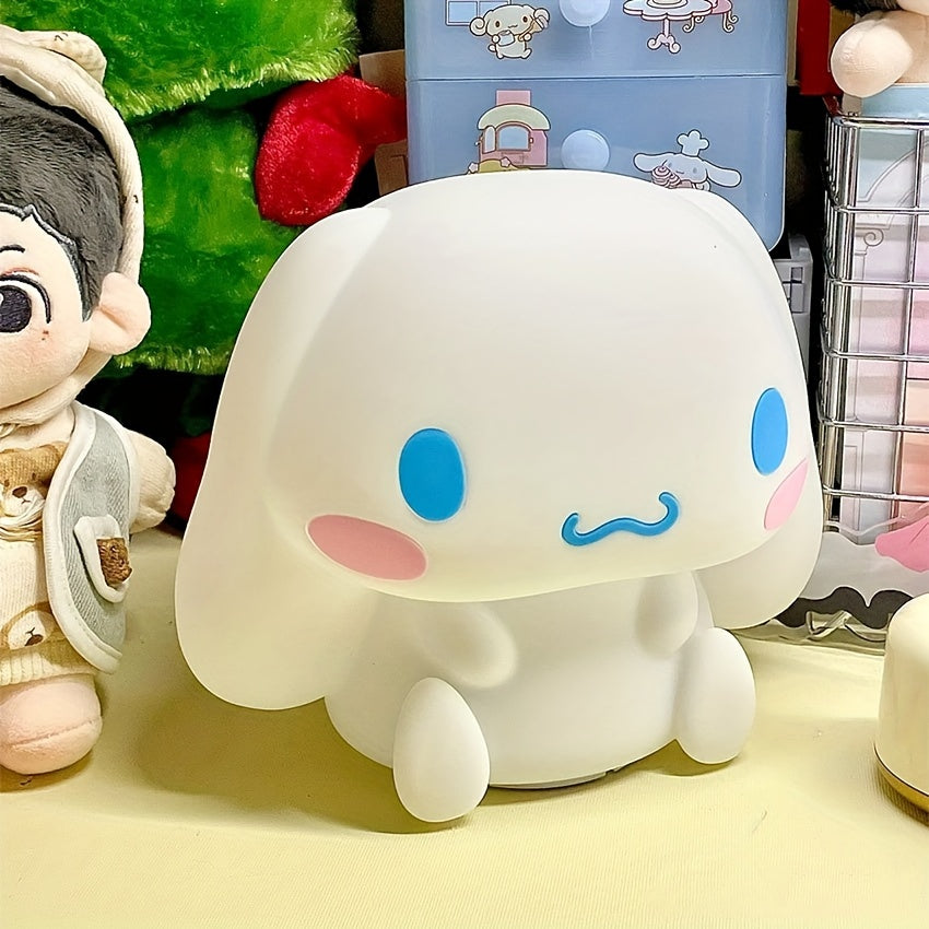 1200mAh Cinnamoroll Silicone Night Light with 3 Speed Adjustment, 3 Color Lighting, Remote Control, and USB Charging