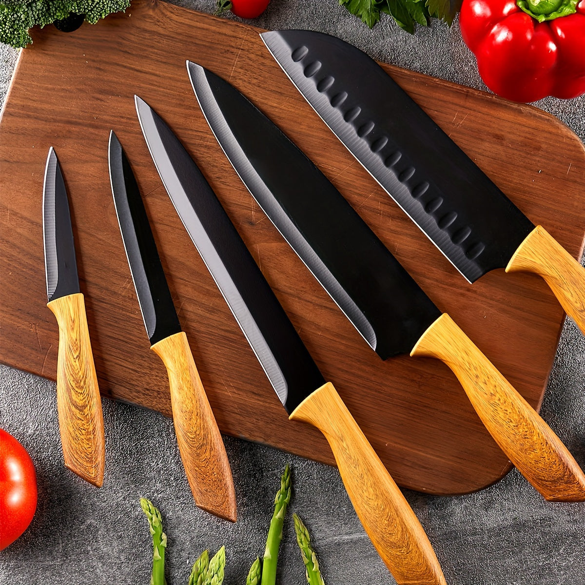 19pcs High Carbon Stainless Steel Sharp includes Serrated Steak Knives Set, Kitchen Knife Set with Block Chef Knives, Bread Knife, Scissor, Sharpener, All in one