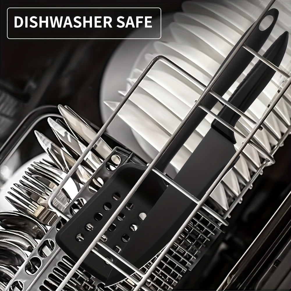 19-Piece Premium Knife Combination Set - High-Quality Silicone Cooking Utensils, Stainless Steel Storage Bucket, Durable Black Titanium Knives, Paring Knife, Dishwasher Safe, Easy Storage, Space-Saving Design
