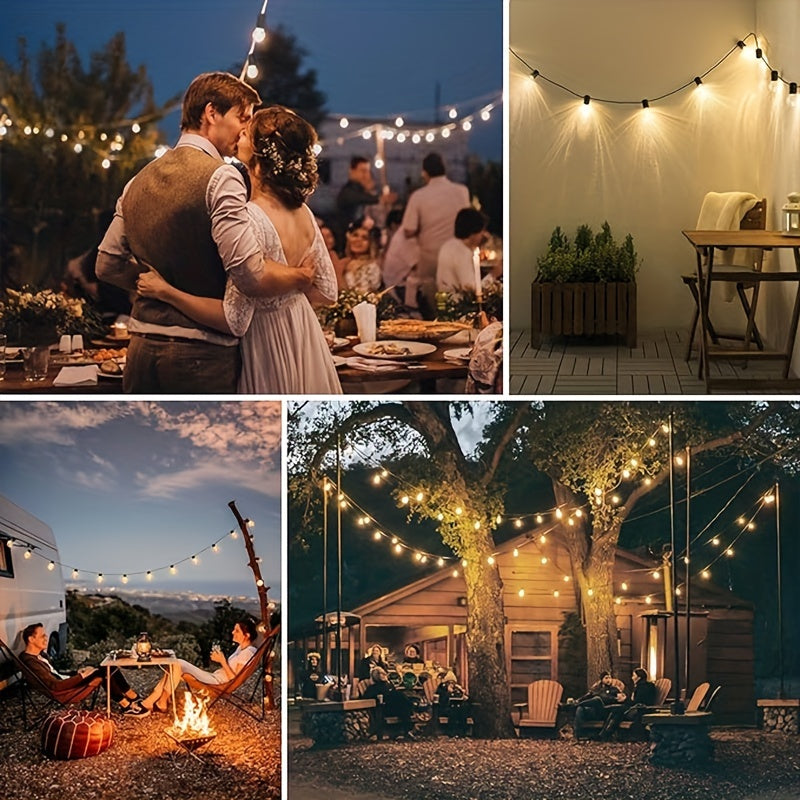 100FT Solar String Lights Outdoor With Remote, G40 Globe Solar Patio Lights With 37 LED Shatterproof Bulbs, Multiple Lighting Modes, Remote Control To Adjust Lighting, Dimmable Hanging Lights For Outside Backyard Party, Solar