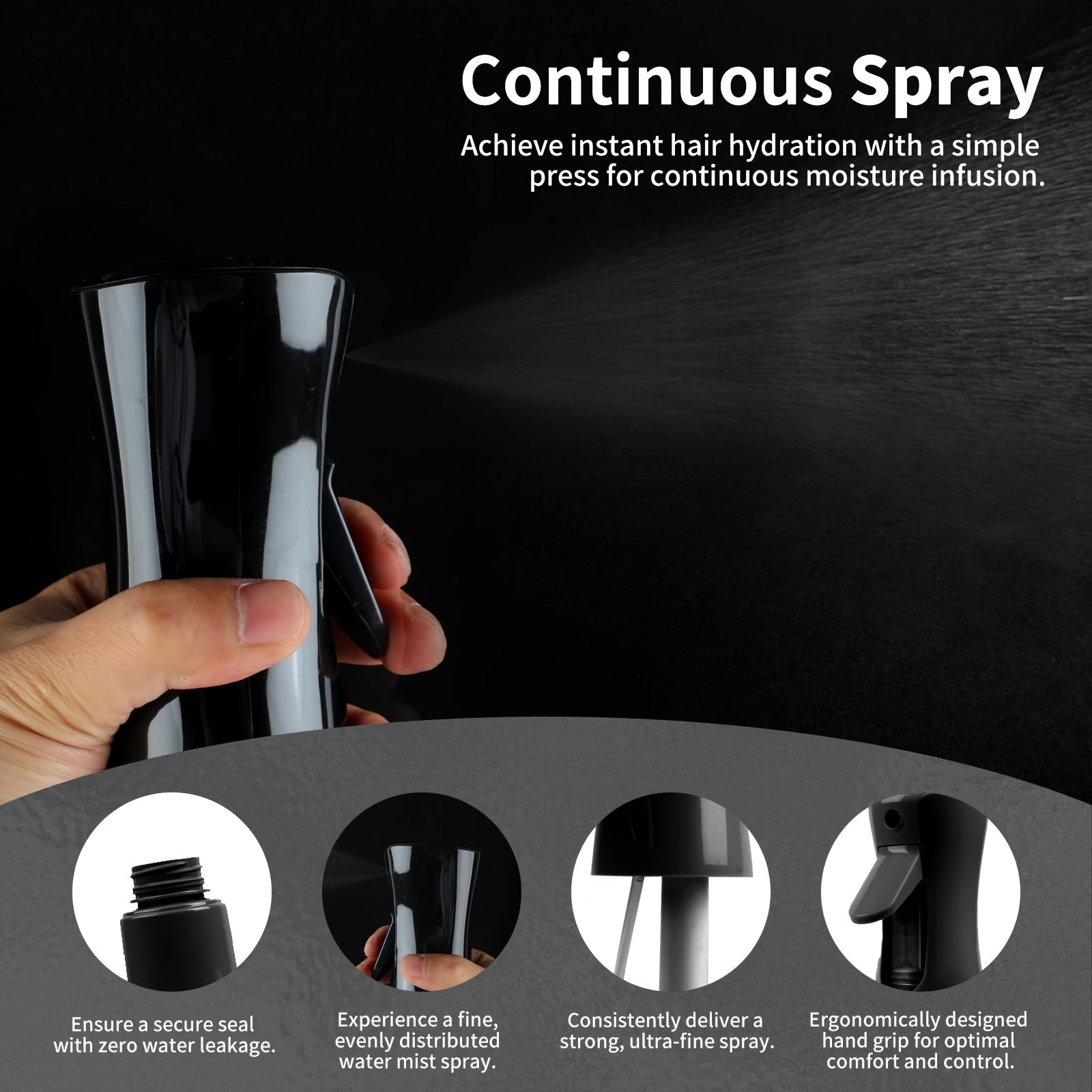 12-Piece Hair Styling Tool Set | Unisex Adult | Curl Enhancing, Normal Hair | Unscented - Includes Detangler Brush, Spray Bottle, Scalp Massager, Wide Tooth Comb, Bristle Brush & Accessories for Wet/Dry Hair