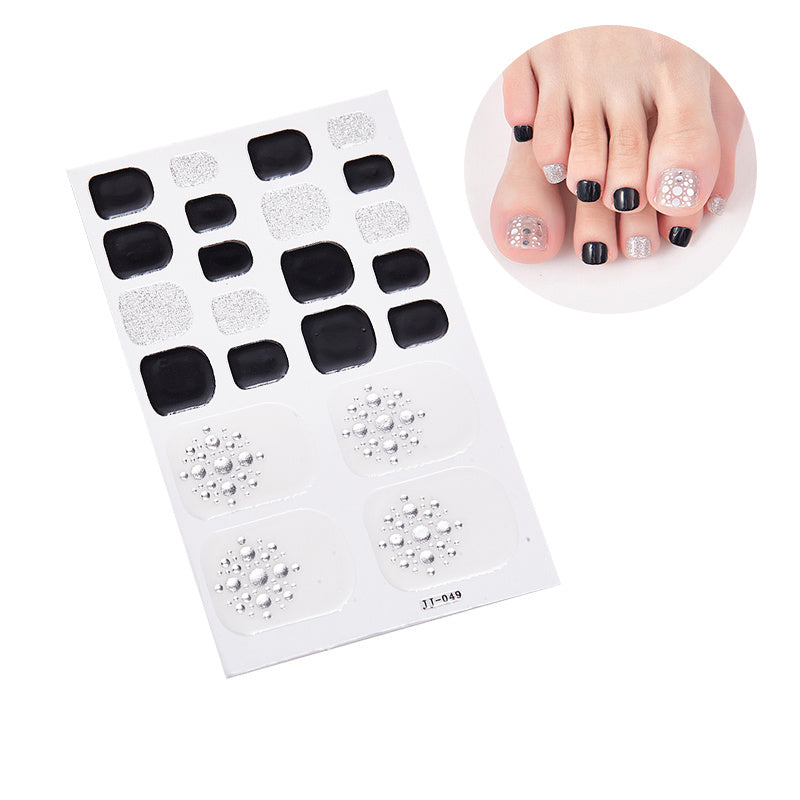 1 Pcs St.Patrick's Day Toe Nail Stickers, Nail Strips Decals With Glitter Design, Full Wraps Self Adhesive Toe Nail Tip, For Women Girls DIY Nail Art Decoration