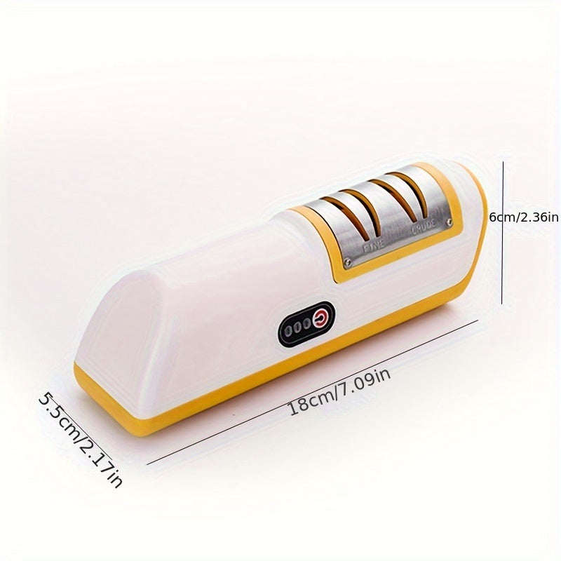1 Pc High-speed Automatic Electric Knife Sharpener, One-button Operation, Can Sharpen Scissors, Various Knives - Precision Designed Kitchen Gadgets