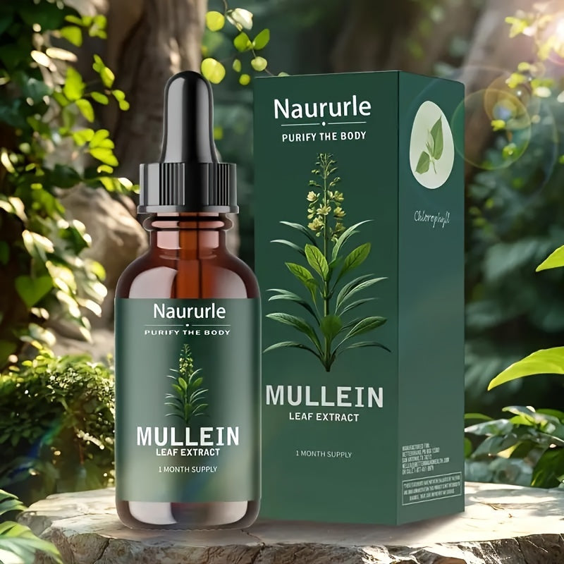 1-Month Supply Mullein Leaf Extract Drops - Powerful Herbal Supplement for Rapid Absorption, Natural Respiratory Support, and Soothing Comfort - Made with High-Quality, Pure Mullein Leaf for Optimal Health Benefits