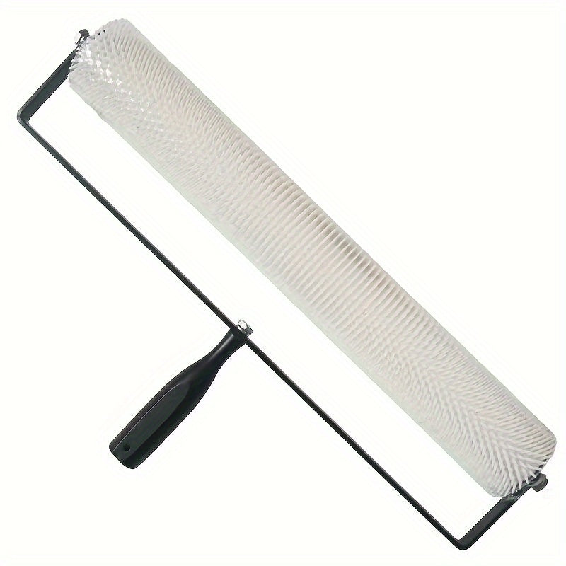 1pc 20inch Plastic Drum Brush, Epoxy Floor Construction Tool, Defoaming Needle Roller For Self-Leveling Cement, Deflation And Air Release With Tooth Height