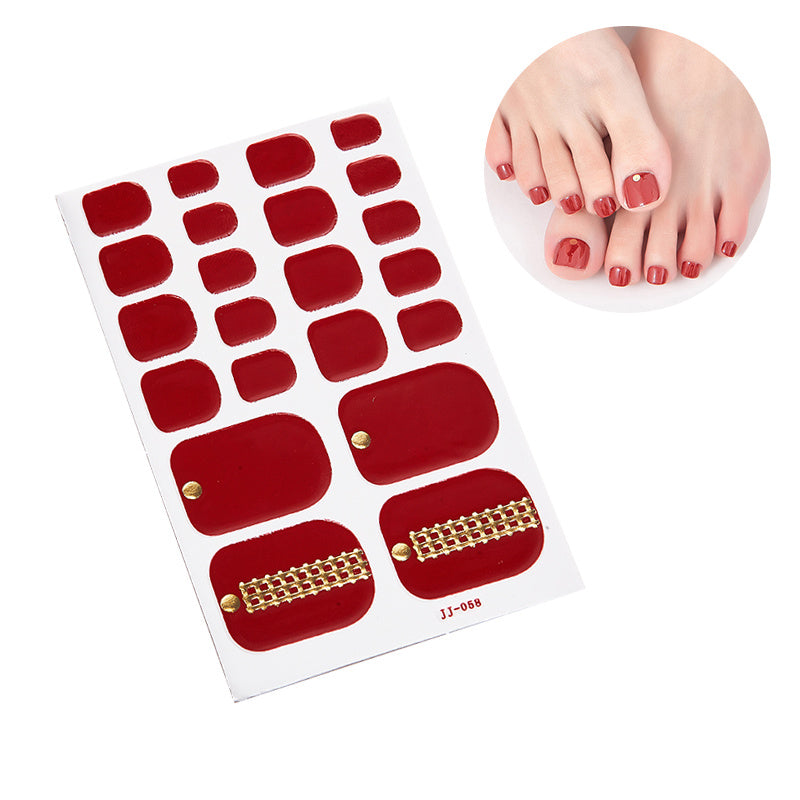 1 Pcs St.Patrick's Day Toe Nail Stickers, Nail Strips Decals With Glitter Design, Full Wraps Self Adhesive Toe Nail Tip, For Women Girls DIY Nail Art Decoration