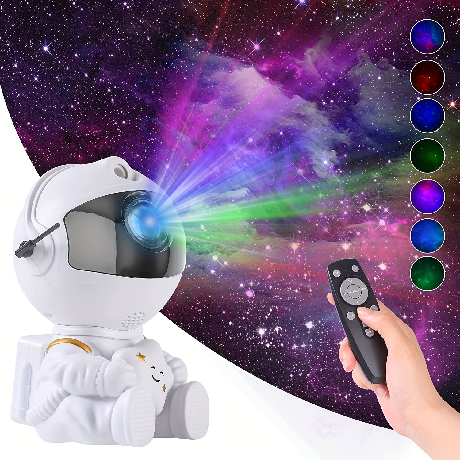 1pc Astronaut Star Projector Galaxy Night Light, Sky Decor Lamp For Bedroom Christmas, Small &  Bright Cute Astronaut LED Lights, Space Nebula Starry Cloud With Remote Control