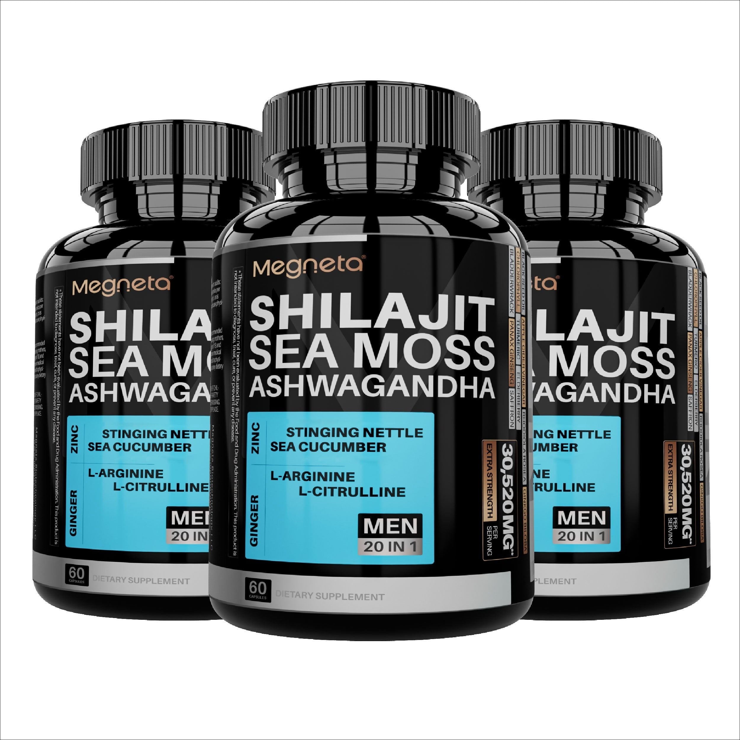 (2024NEW)Megneta Full Of Spirit And Vitality, Sea Moss Shilajit & Ashwagandha, With Highly Potent Herbal Ingredients