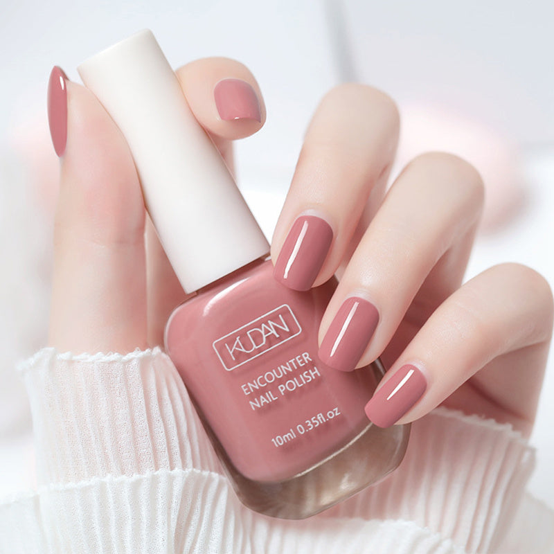 10ml Quick Drying Nail Polish - Ultra-Glossy, Non-Toxic Formula in Fashion-Forward Pinkish Black, White & Red - Perfect for Safe, At-Home Manicures & Nail Art Creations