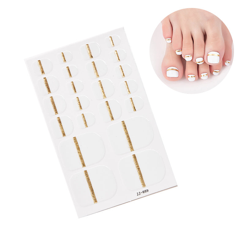 1 Pcs St.Patrick's Day Toe Nail Stickers, Nail Strips Decals With Glitter Design, Full Wraps Self Adhesive Toe Nail Tip, For Women Girls DIY Nail Art Decoration