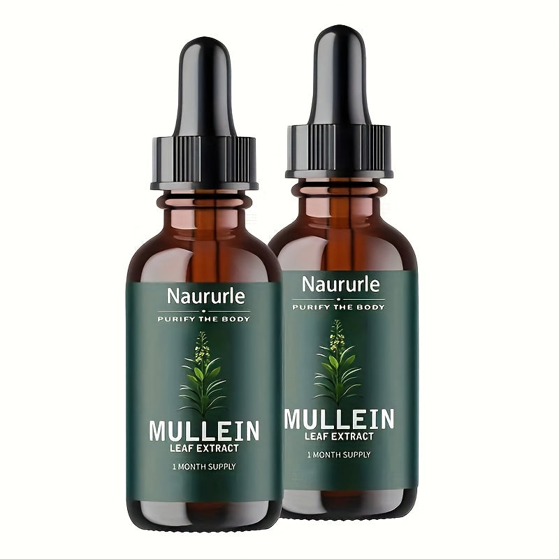 1-Month Supply Mullein Leaf Extract Drops - Powerful Herbal Supplement for Rapid Absorption, Natural Respiratory Support, and Soothing Comfort - Made with High-Quality, Pure Mullein Leaf for Optimal Health Benefits