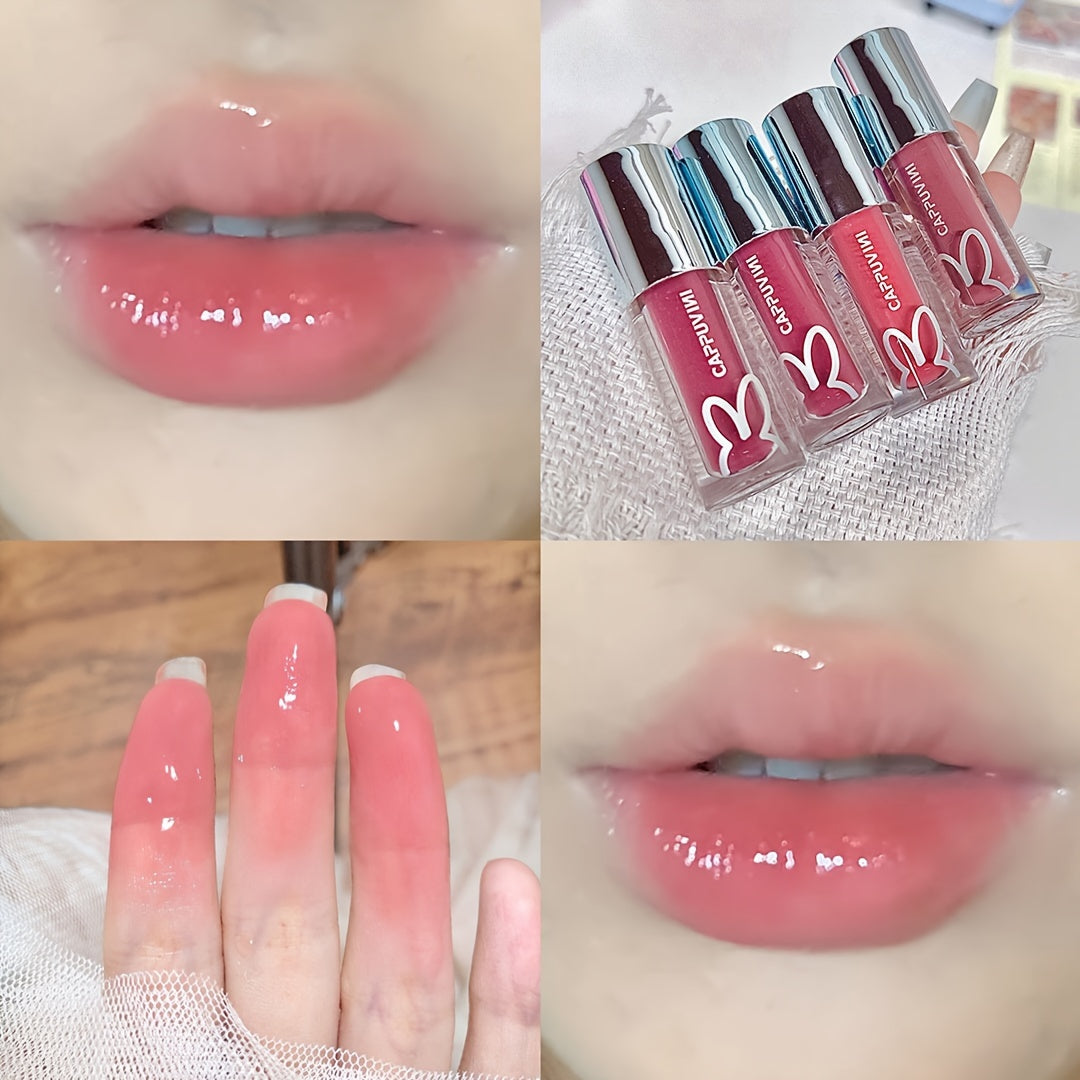 "Cappuvini Hydro-Glow Glassy Lip Gloss/Tint - Low Saturation, Bare-Face Friendly Lipstick For Students & Makeup Enthusiasts"