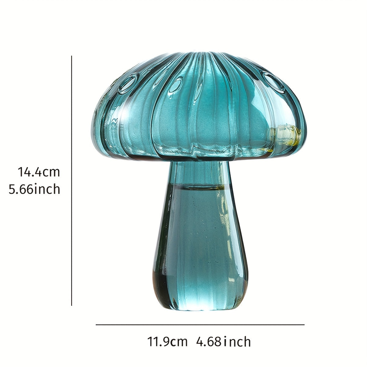 1pc Colorful Glass Mushroom Vase for Indoor Hydroponic Flower Arrangement and Home Decor