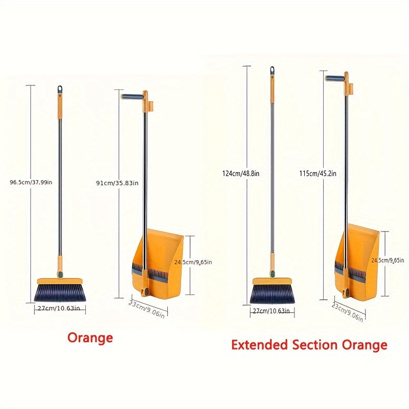 1 Set, Household Broom And Dustpan Set, Durable Sweeping Broom And Dustpan With Long Handle, Creative Dustpan With Comb Tooth, Floor Cleaning Tool, For Home Office School Dorm, Cleaning Supplies, Cleaning Gadgets, Back To Sch