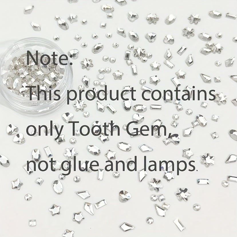 100pcs Sparkling Tooth Gems Set – Luxury Rhinestone Teeth Decoration Kit, Professional Fashion Stylish Tooth Jewelry for Everyday, Party Wear