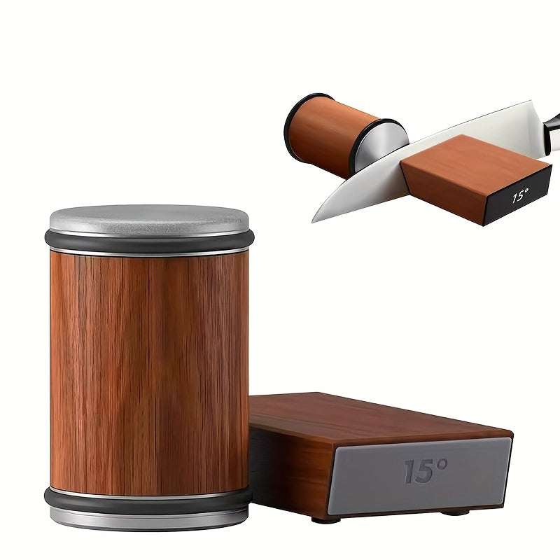 1 Set, Rolling Knife Sharpener For Straight Edge, Rolling Knife Sharpener Tool For Kitchen Knives-Knife Sharpener Kit With 15 & 20 Degree Magnetic Angle For Kitchen Knives, Kitchen Tools