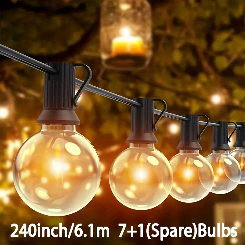 100FT Solar String Lights Outdoor With Remote, G40 Globe Solar Patio Lights With 37 LED Shatterproof Bulbs, Multiple Lighting Modes, Remote Control To Adjust Lighting, Dimmable Hanging Lights For Outside Backyard Party, Solar