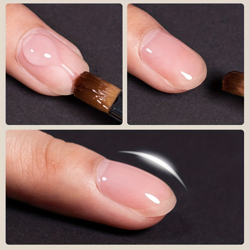 0.51oz Self-Leveling Gel Nail Polish, Clear Hard Gel Nail Extension, 3D Modelling, Rhinestone Glue, Soak Off UV Nail Gel Semi-Permanent Varnish