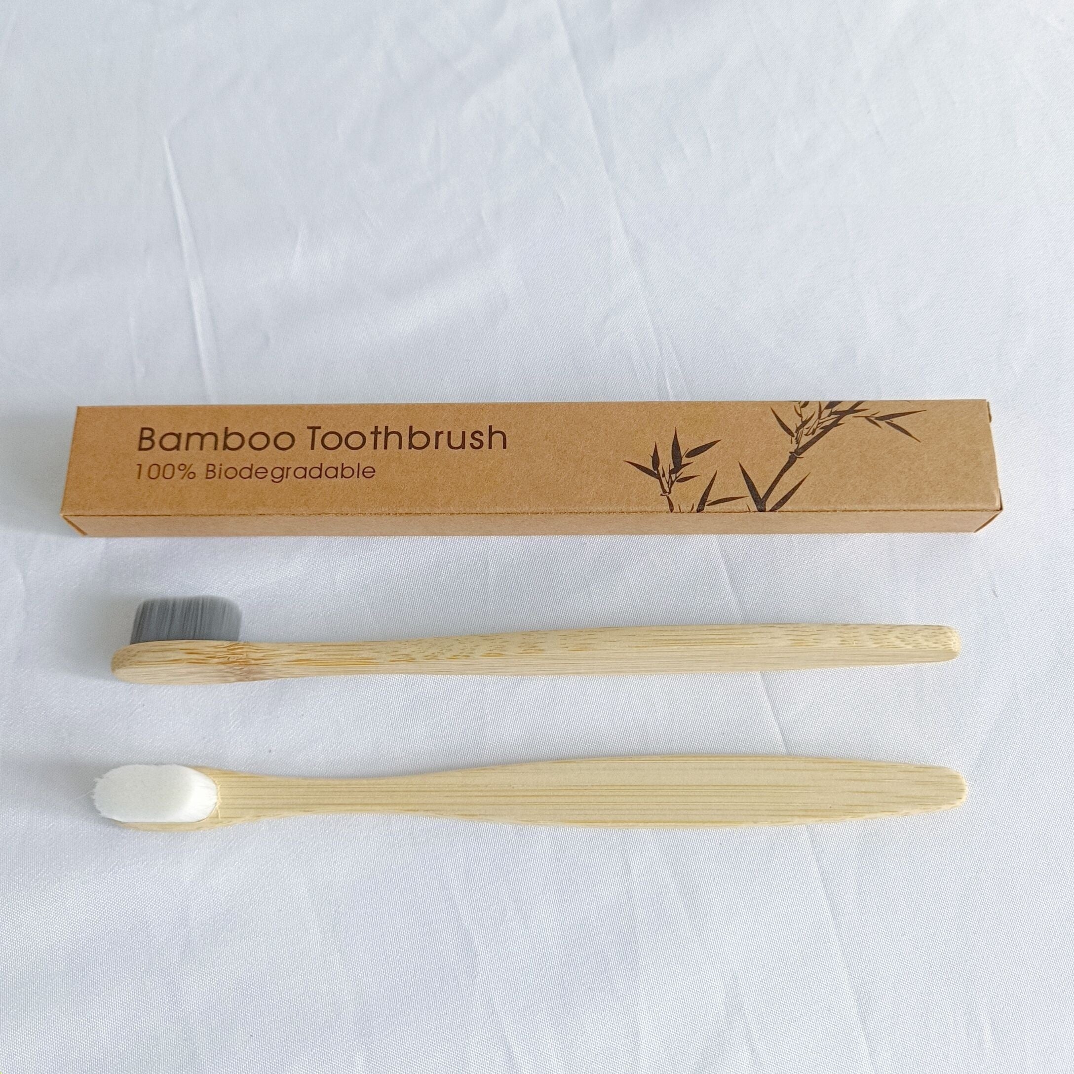 10 Pcs Bamboo Toothbrush Sets Natural Wooden Soft Fur Tooth Brush Eco-friendly Black White Toothbrushes Teeth Cleaning Tools