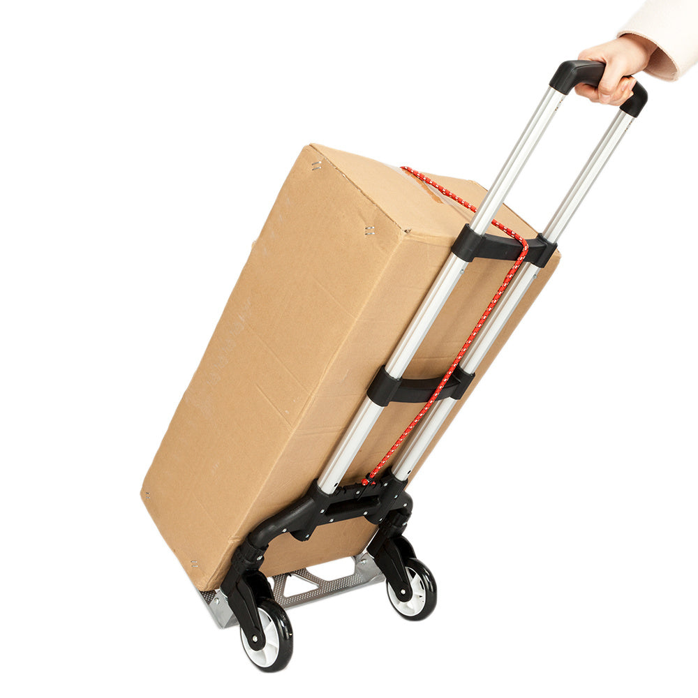 Folding Hand Truck Aluminum Portable Folding Hand Cart 165lbs Capacity Hand Cart and Dolly for Home, Auto, Office, Travel Use