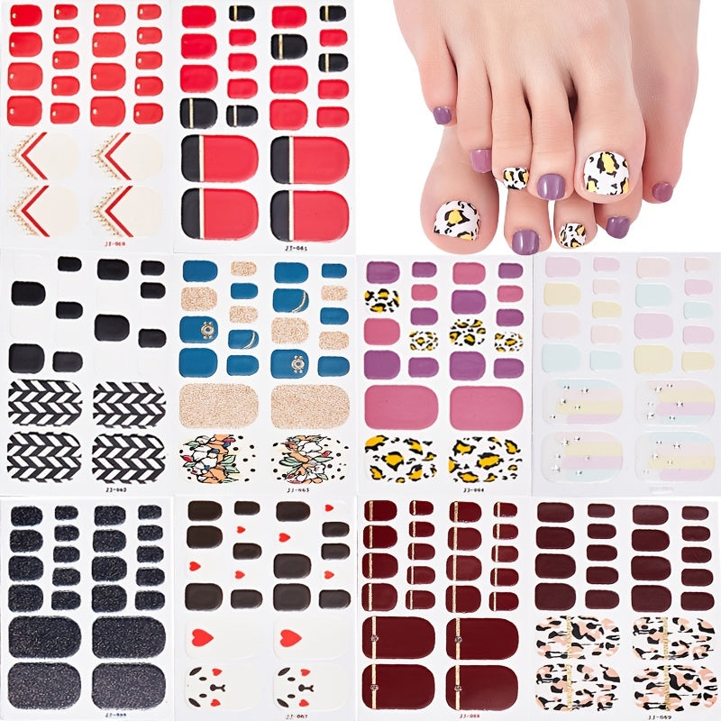 1 Pcs Glittery Glossy Toe Nail Stickers - Self-Adhesive, Hypoallergenic, Reusable, Irregular Shape Stripes Nail Wraps for DIY Nail Art Decoration - Space Theme, Easy to Apply, Long-Lasting, and Single-Use Plastic Nail Tip Dec